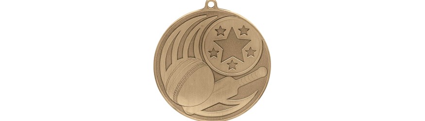  CRICKET ICONIC MEDAL 55MM - GOLD, SILVER & BRONZE